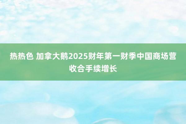 热热色 加拿大鹅2025财年第一财季中国商场营收合手续增长