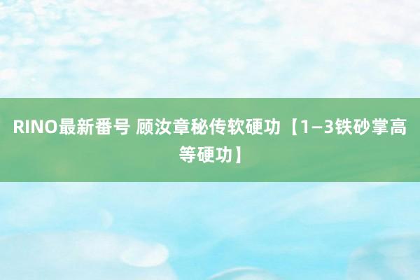 RINO最新番号 顾汝章秘传软硬功【1—3铁砂掌高等硬功】