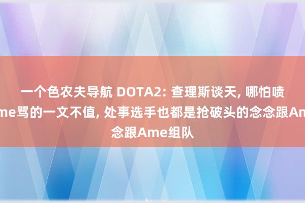 一个色农夫导航 DOTA2: 查理斯谈天, 哪怕喷子把Ame骂的一文不值, 处事选手也都是抢破头的念念跟Ame组队