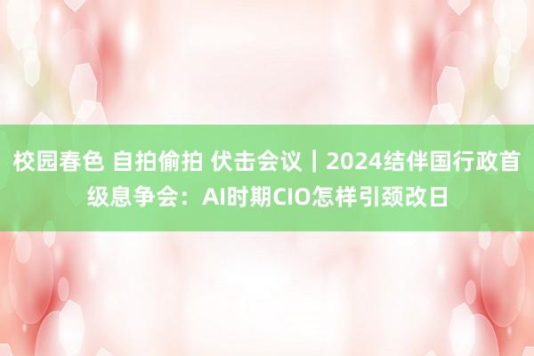 校园春色 自拍偷拍 伏击会议｜2024结伴国行政首级息争会：AI时期CIO怎样引颈改日