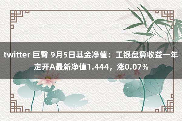 twitter 巨臀 9月5日基金净值：工银盘算收益一年定开A最新净值1.444，涨0.07%