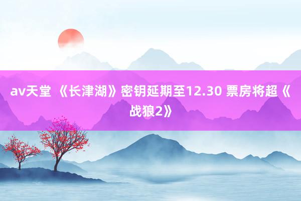 av天堂 《长津湖》密钥延期至12.30 票房将超《战狼2》